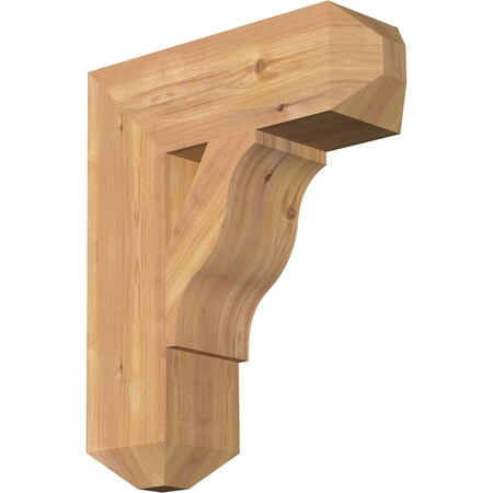 Funston Craftsman Smooth Bracket, Western Red Cedar, 5 1/2"W x 18"D x 22"H